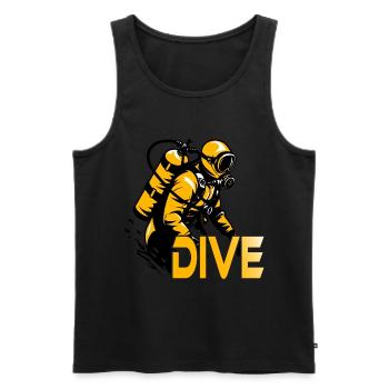 dive raucher scuba diving taucherin tauchschule - Männer Premium Bio Tank Top - Schwarz - Vorne - AI Model Male 178 light (178cm)
