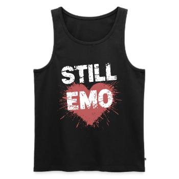 Toujours Emo ! Emo Goth Alternative - Débardeur bio Premium Homme - noir - Devant - AI Model Male 178 light (178cm)