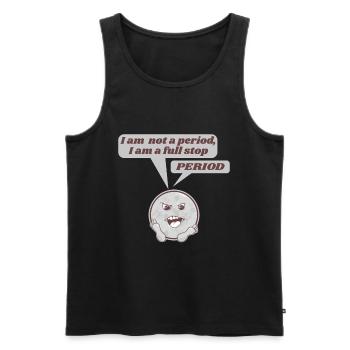 Schreiben von Englisch Punkt oder Punkt - Männer Premium Bio Tank Top - Schwarz - Vorne - AI Model Male 178 light (178cm)