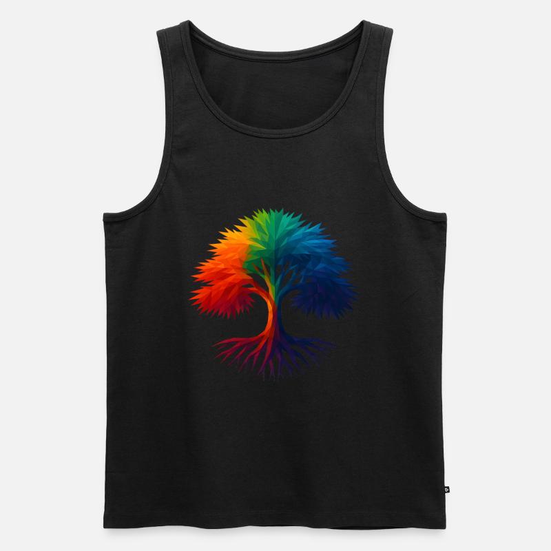 WPAP Stil - Eibe - Männer Premium Bio Tank Top - Schwarz