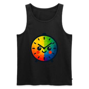 WPAP Polygon Kawaii Stil Baby Spielzeug Uhr - Männer Premium Bio Tank Top - Schwarz - Vorne - Michal (187cm)