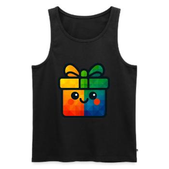 WPAP Polygon Kawaii Stil Baby Spielzeug Geschenk - Männer Premium Bio Tank Top - Schwarz - Vorne - Michal (187cm)