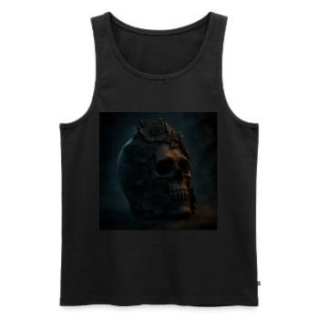 Cadeau de costume de squelette de citrouille d’Halloween - Débardeur bio Premium Homme - noir - Devant - Michal (187cm)
