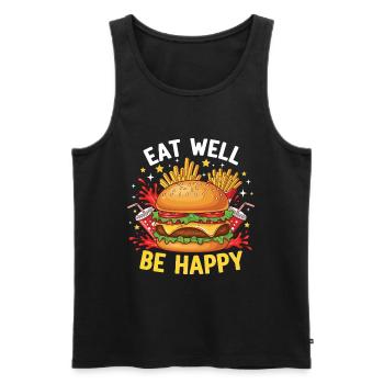 Hamburg burgers - Men's Premium Organic Tank Top - black - Front - Michal (187cm)