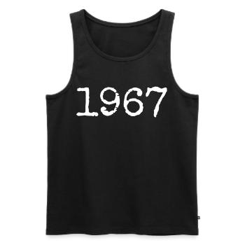 Legendär seit 1967 - Männer Premium Bio Tank Top - Schwarz - Vorne - AI Model Male 178 light (178cm)