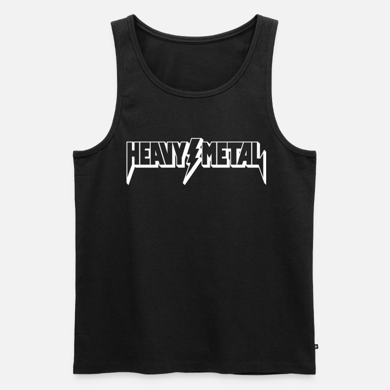 Heavy Metal Logo - Männer Premium Bio Tank Top - Schwarz