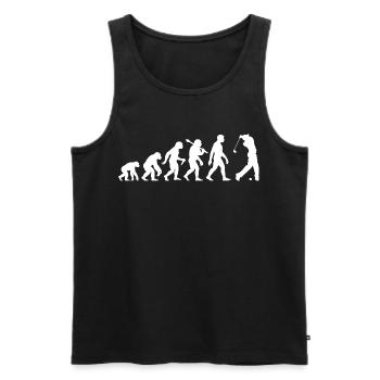 Golf Evolution for Men and Boys Retro Golfers - Men's Premium Organic Tank Top - black - Front - Michal (187cm)
