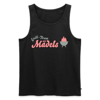 grill-team frauen - Männer Premium Bio Tank Top - Schwarz - Vorne - Michal (187cm)