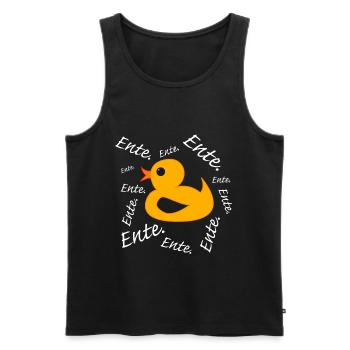 Ente Ente Ente - Männer Premium Bio Tank Top - Schwarz - Vorne - AI Model Male 178 light (178cm)