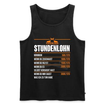 Fliesenleger Stundenlohn Fliesenleger Geschenk - Männer Premium Bio Tank Top - Schwarz - Vorne - Michal (187cm)
