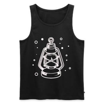 Night Lamp - Storm Lantern Mine Lamp - Men's Premium Organic Tank Top - black - Front - AI Model Male 178 light (178cm)