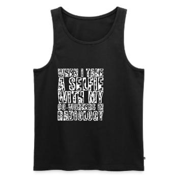 When I Take A Selfie In Radiology 2 - Men's Premium Organic Tank Top - black - Front - AI Model Male 178 light (178cm)