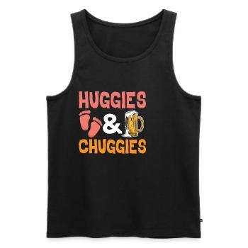 Huggies et Chuggies 13 - Débardeur bio Premium Homme - noir - Devant - Michal (187cm)