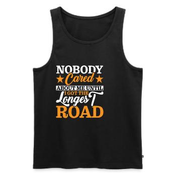 Nobody Cared Until I Got The Longest Road 2 - Männer Premium Bio Tank Top - Schwarz - Vorne - AI Model Male 178 light (178cm)