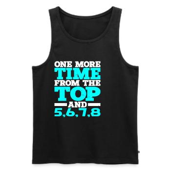 One more time from the top and 5,6,7,8 - Men's Premium Organic Tank Top - black - Front - Michal (187cm)