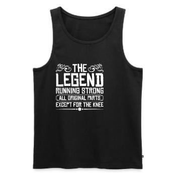 All Original Parts Except For The Knee 4 - Men's Premium Organic Tank Top - black - Front - AI Model Male 178 light (178cm)