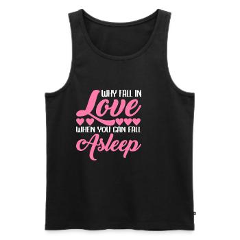 Why fall in love when you can fall asleep 2 - Men's Premium Organic Tank Top - black - Front - AI Model Male 178 light (178cm)