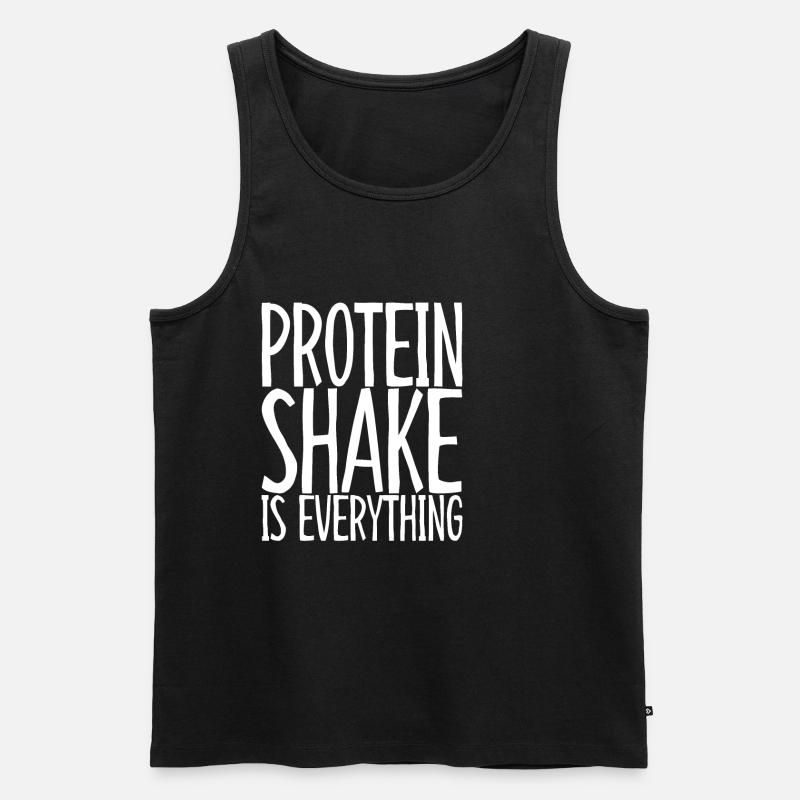 Protein Shake Is Everything 3 - Männer Premium Bio Tank Top - Schwarz