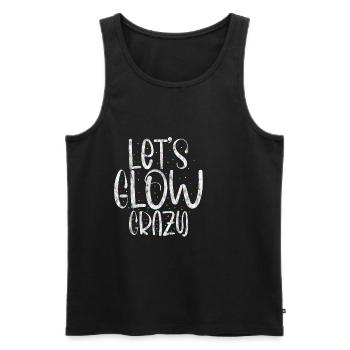 Let's Glow Crazy 2 - Men's Premium Organic Tank Top - black - Front - AI Model Male 178 light (178cm)