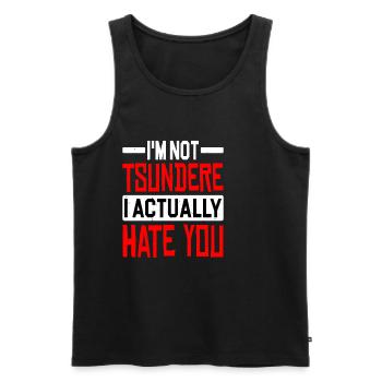 I'm Not Tsundere, I Actually Hate You - Männer Premium Bio Tank Top - Schwarz - Vorne - AI Model Male 178 light (178cm)