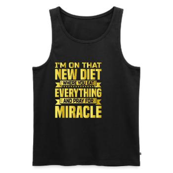 I'm On That New Diet Where You Eat Everything - Men's Premium Organic Tank Top - black - Front - Michal (187cm)