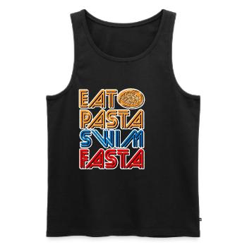 Eat Pasta Swim Fasta 13 - Männer Premium Bio Tank Top - Schwarz - Vorne - Michal (187cm)