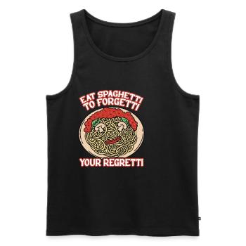 Eat Spaghetti To Forgetti Your Regretti 8 - Männer Premium Bio Tank Top - Schwarz - Vorne - Michal (187cm)