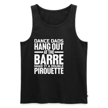 Dance Dads Hang Out At The Barre 1 - Männer Premium Bio Tank Top - Schwarz - Vorne - AI Model Male 178 light (178cm)