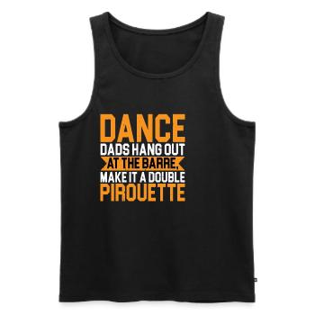 Danse Dads Hang Out At The Barre 2 - Débardeur bio Premium Homme - noir - Devant - Michal (187cm)