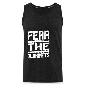 Fear The Clarinets 6 - Männer Premium Bio Tank Top - Anthrazit - Vorne - Alexander (188cm)