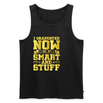 I Graduated Now And I'm Like Smart And Stuff 12 - Männer Premium Bio Tank Top - Schwarz - Vorne - AI Model Male 178 light (178cm)
