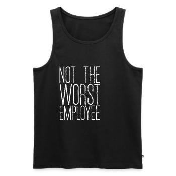 Not The Worst Employee 2 - Männer Premium Bio Tank Top - Schwarz - Vorne - AI Model Male 178 light (178cm)