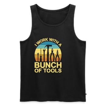 I Work With A Bunch Of Tools 12 - Männer Premium Bio Tank Top - Schwarz - Vorne - AI Model Male 178 light (178cm)