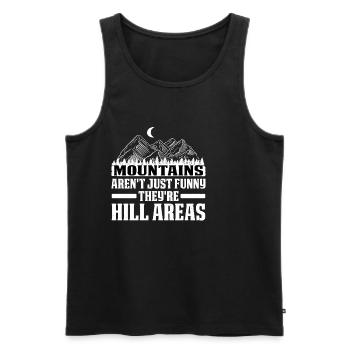 Les montagnes ne sont pas seulement drôles, ce sont des zones de colline 6 - Débardeur bio Premium Homme - noir - Devant - Michal (187cm)
