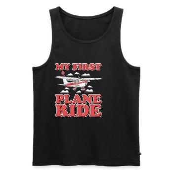 My First Plane Ride 50 - Men's Premium Organic Tank Top - black - Front - AI Model Male 178 light (178cm)