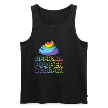 Official Pooper Scooper 14 - Männer Premium Bio Tank Top - Schwarz - Vorne - AI Model Male 178 light (178cm)