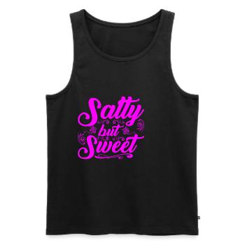 Salty but Sweet 12 - Männer Premium Bio Tank Top - Schwarz - Vorne - Michal (187cm)
