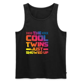 The Cool Twins Just Showed Up 17 - Men's Premium Organic Tank Top - black - Front - Michal (187cm)
