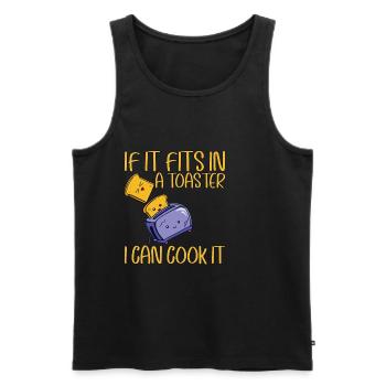 If It Fits In A Toaster, I Can Cook It - Männer Premium Bio Tank Top - Schwarz - Vorne - Michal (187cm)