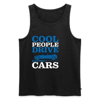 Cool People Drive Electric Cars - Männer Premium Bio Tank Top - Schwarz - Vorne - Michal (187cm)