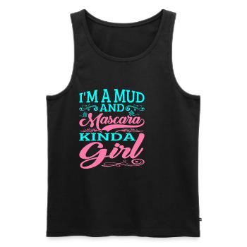 I'm A Mud And Mascara Kinda Girl 2 - Männer Premium Bio Tank Top - Schwarz - Vorne - AI Model Male 178 light (178cm)