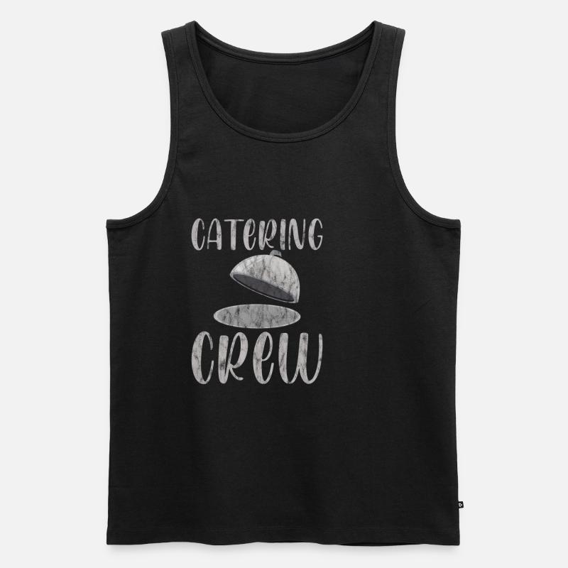 Catering Crew 4 - Männer Premium Bio Tank Top - Schwarz