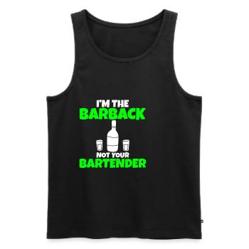 I'm The Barback Not Your Bartender 3 - Men's Premium Organic Tank Top - black - Front - Michal (187cm)