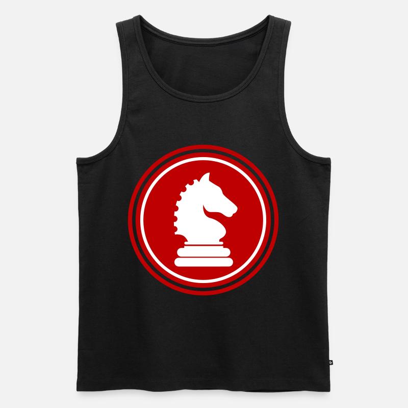 Pferd Schachfigur - Männer Premium Bio Tank Top - undefined