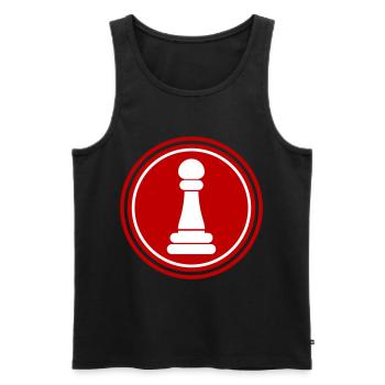 Läufer Bauer Schachfigur - Männer Premium Bio Tank Top - Schwarz - Vorne - Michal (187cm)
