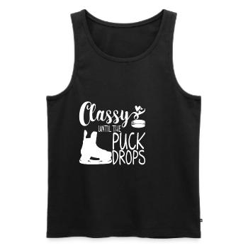 Classy Until The Puck Drops 3 - Männer Premium Bio Tank Top - Schwarz - Vorne - AI Model Male 178 light (178cm)