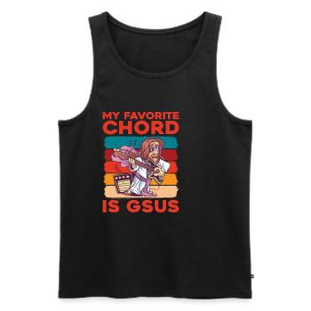 My Favorite Chord Is Gsus - Men's Premium Organic Tank Top - black - Front - AI Model Male 178 light (178cm)