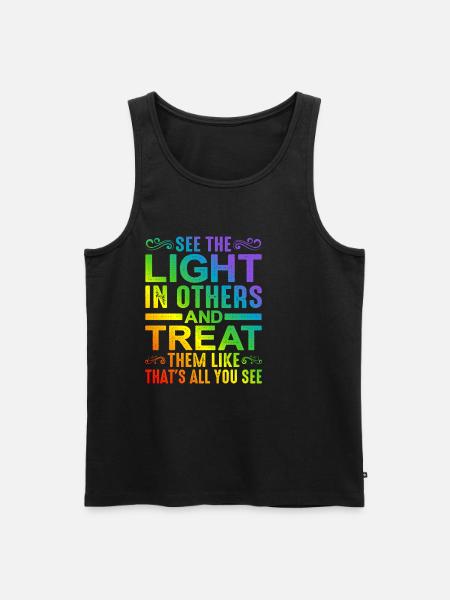 See The Light In Others - Men's Premium Organic Tank Top - black