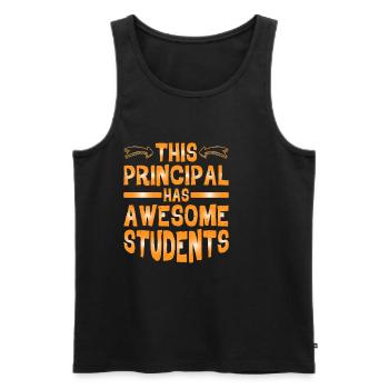 This Principal Has Awesome Students - Männer Premium Bio Tank Top - Schwarz - Vorne - Michal (187cm)