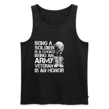 Being a soldier is a choice 2 - Men's Premium Organic Tank Top - black - Front - Michal (187cm)
